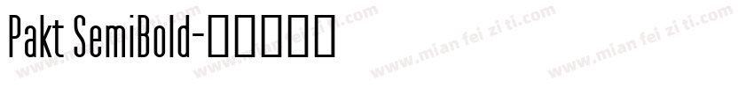 Pakt SemiBold字体转换